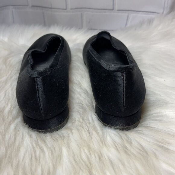 Stuart Weitzman Black Satin Chicflats Ballet Flats - Picture 3 of 6
